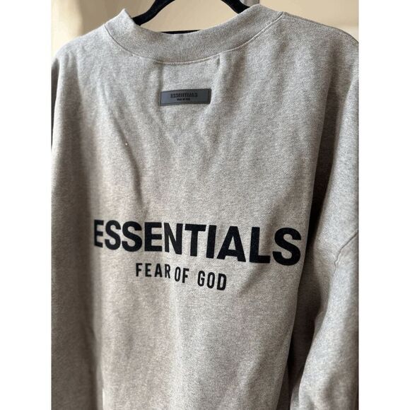 NWT Essentials Fear of God Dark Oatmeal Crewneck - Picture 3 of 3
